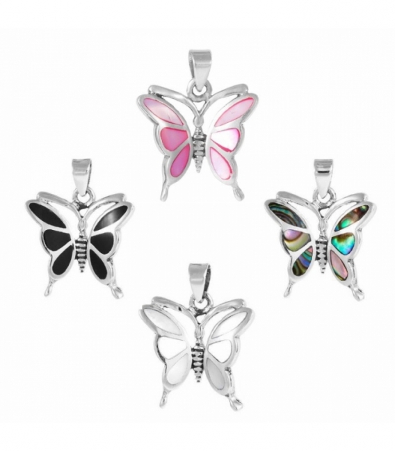 Pendentif Argent Pierre Papillon 1,80cm