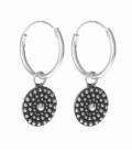 Aro Plata con Circulo Labrado Ø12mm Precio Par