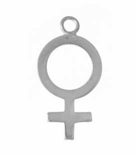 Abalorio Plata Simbolo Mujer