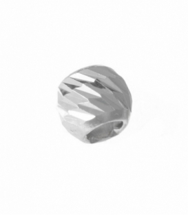 Boule Argent Cannelé Diamant 3mm