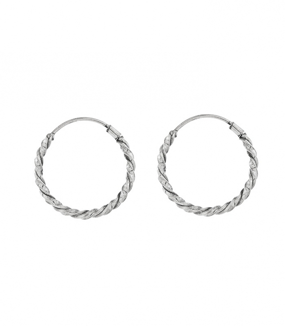 Créoles Argent Tressées grosseur 1.5mm