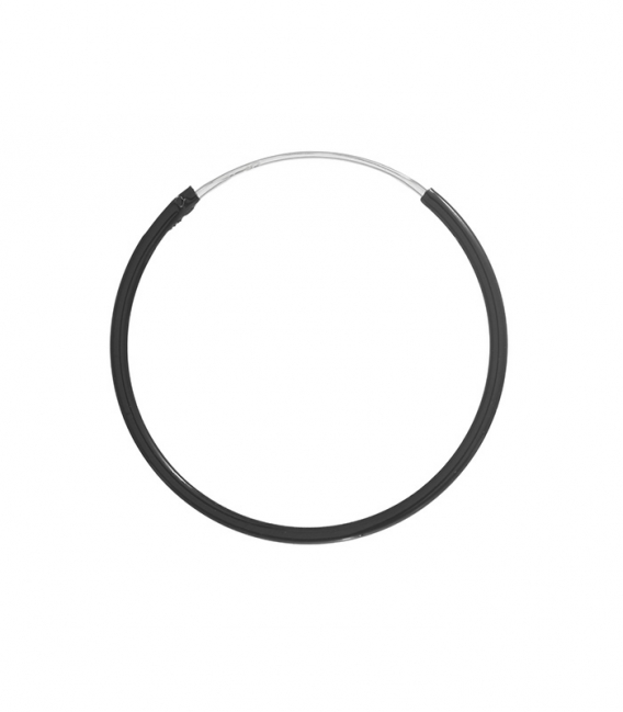 Créoles Argent Noir Grosseur 1.2mm Prix Paire