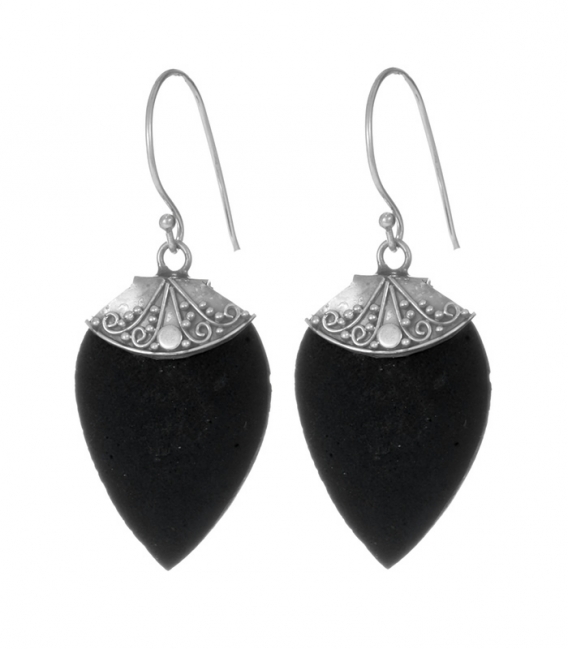 Boucle d'oreille Argent Laver Filigrane. Prix Paire