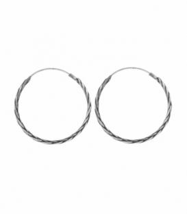 Aro Plata Trenzado Ø30mm Precio Par