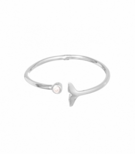 Bague Argent Queue de Baleine Zirconium