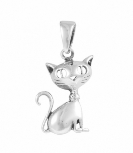 Colgante Plata Gato 20mm
