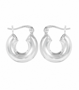 Pendiente Aro Plata Diseño 16 X 5mm Precio Par