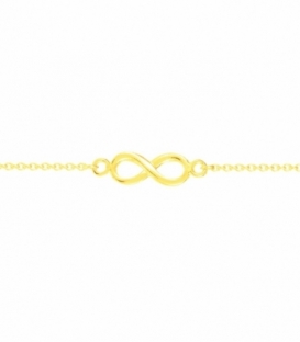 Pulsera Plata Infinito Bañado 17+3cm