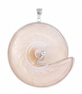 Pendentif Argent Coquillage Ø55mm