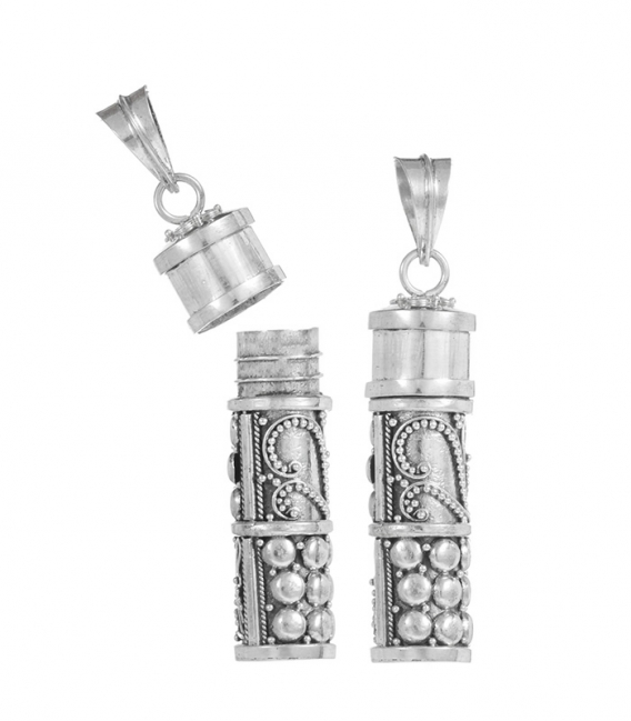 Pendentif Argent Boîte à Prière 30x8mm