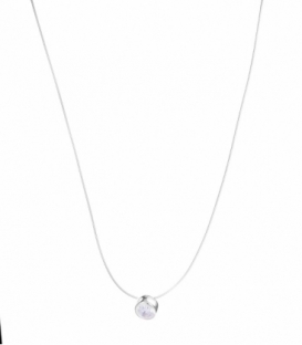 Collier Argent Fil Point Lumineux