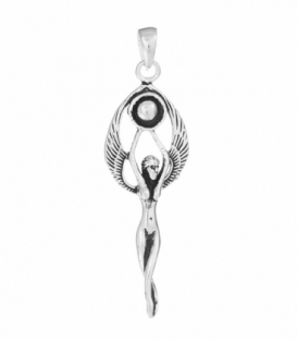 Colgante Plata Diosa Isis de la Fertilidad 35mm