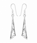Boucles d'oreilles Argent Filigrane Cône 26mm Prix Paire