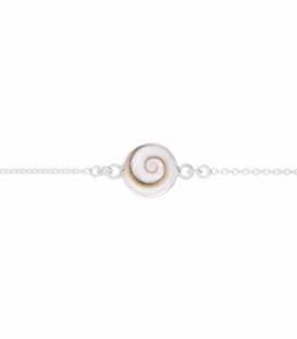 Pulsera Plata Ojo Shiva 16+3cm