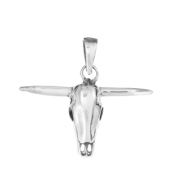 Colgante Plata Cabeza Bufalo 14mm