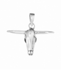 Pendentif Argent Tête Buffle 14mm