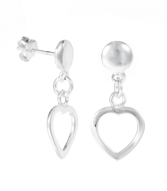 Boucles d'oreilles Argent Cœur Prix Paire