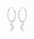 Aro Plata con Luna 12mm Precio Par