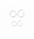 Aro Plata Piercing Bisagra Bola 3mm Precio Unidad