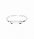 Anillo Plata Ajustable Smiley Corazon Piedra 13 X 4mm