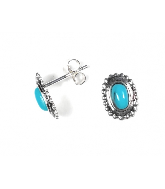 Pendiente Plata Esmalte10mm. Precio par