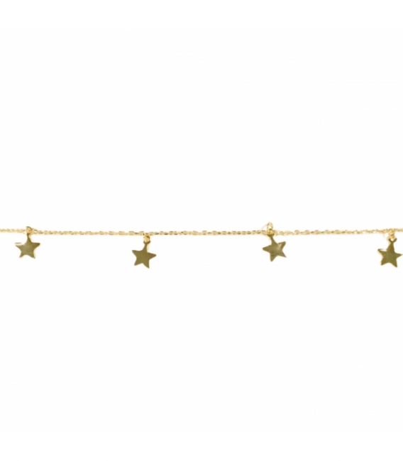 Bracelet Argent 4 Étoiles 16+3cm Recouvert