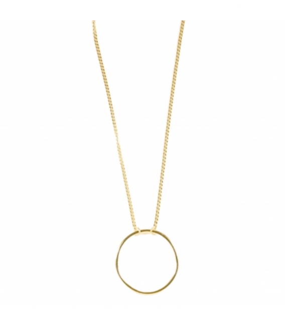 Gargantilla Plata Circulo 38+3,5cm Bañada