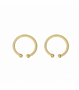 Aro Plata sin Agujero 10mm Bañado Precio Par