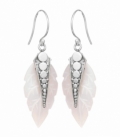 Pendiente Plata Hoja Nacar Filigrana 27mm. Precio Par