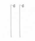 Pendiente Plata Largo Circonitas 60mm Precio Par