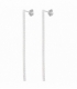 Pendiente Plata Largo Circonitas 60mm Precio Par