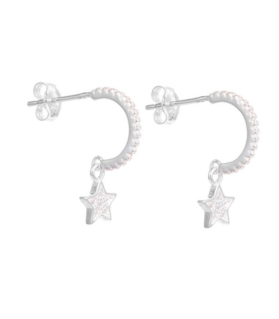 Aro Plata con Estrella Circonitas