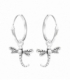 Créoles Argent avec Libellule (9mm) 12mm