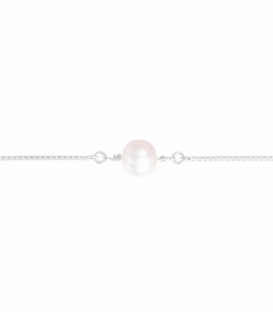 Pulsera Plata Perla Cadena Veneciana 16+3cm