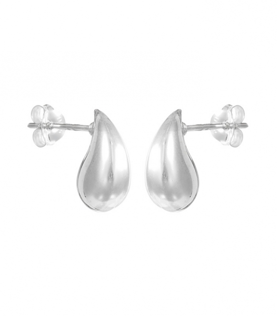 Pendiente Plata Gota 13mm Precio Par