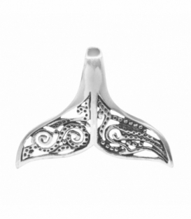 Colgante Plata Cola Ballena 2 X 28mm