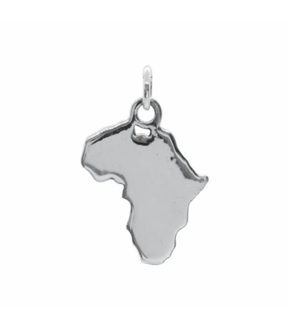 Colgante Plata Mapa Africa 17mm