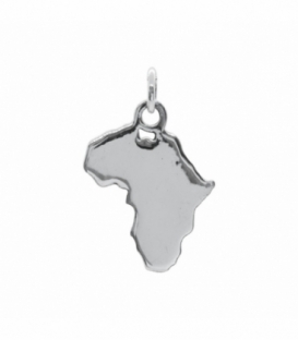 Colgante Plata Mapa Africa 17mm