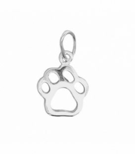 Colgante Plata Huella Perro 12mm