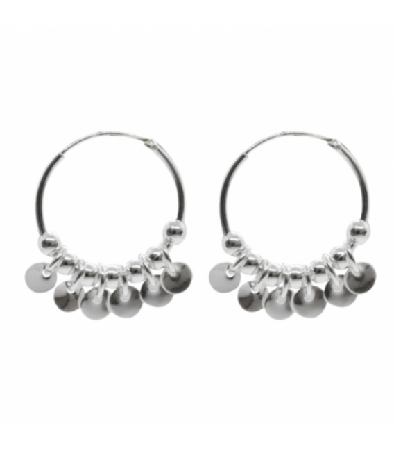Aro Plata Chapitas 18mm Precio Par