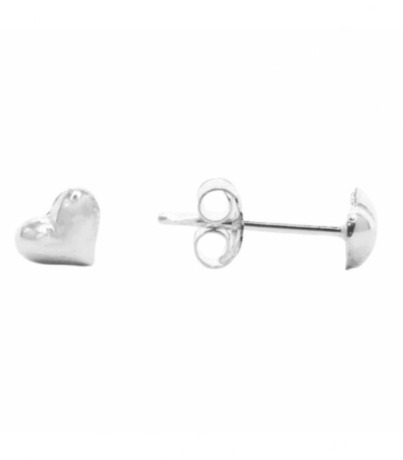 Pendiente Plata Corazon. Precio Par