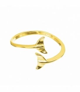 Anillo Plata Cola Ballena Bañado