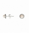 Pendiente Plata Perla. Precio Par