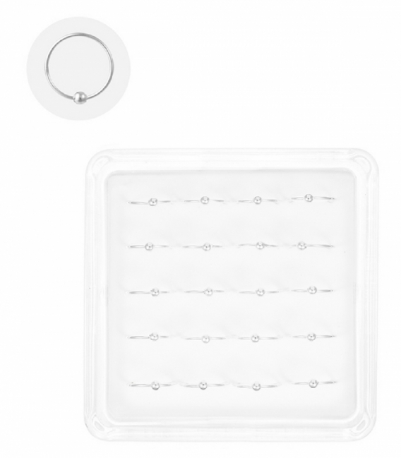 Nariz Plata Aro 10 X 1mm Bola 2mm