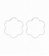 Boucle d'oreille Argent Fleur 25mm. Prix Paire