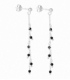 Pendiente Plata Cadena 6 Circonitas 45mm Precio Par