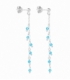 Pendiente Plata Cadena 6 Circonitas 45mm Precio Par