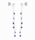 Pendiente Plata Cadena 6 Circonitas 45mm Precio Par
