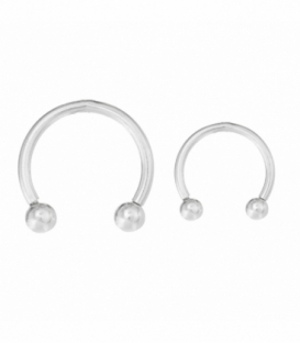 Piercing Argent Fer à Cheval deux Boules 3mm Prix Unité