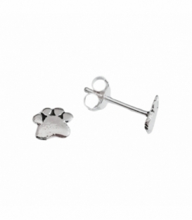 Pendiente Plata Huella Perro. Precio Par